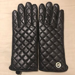 Michael Kors Black Quilted Gloves